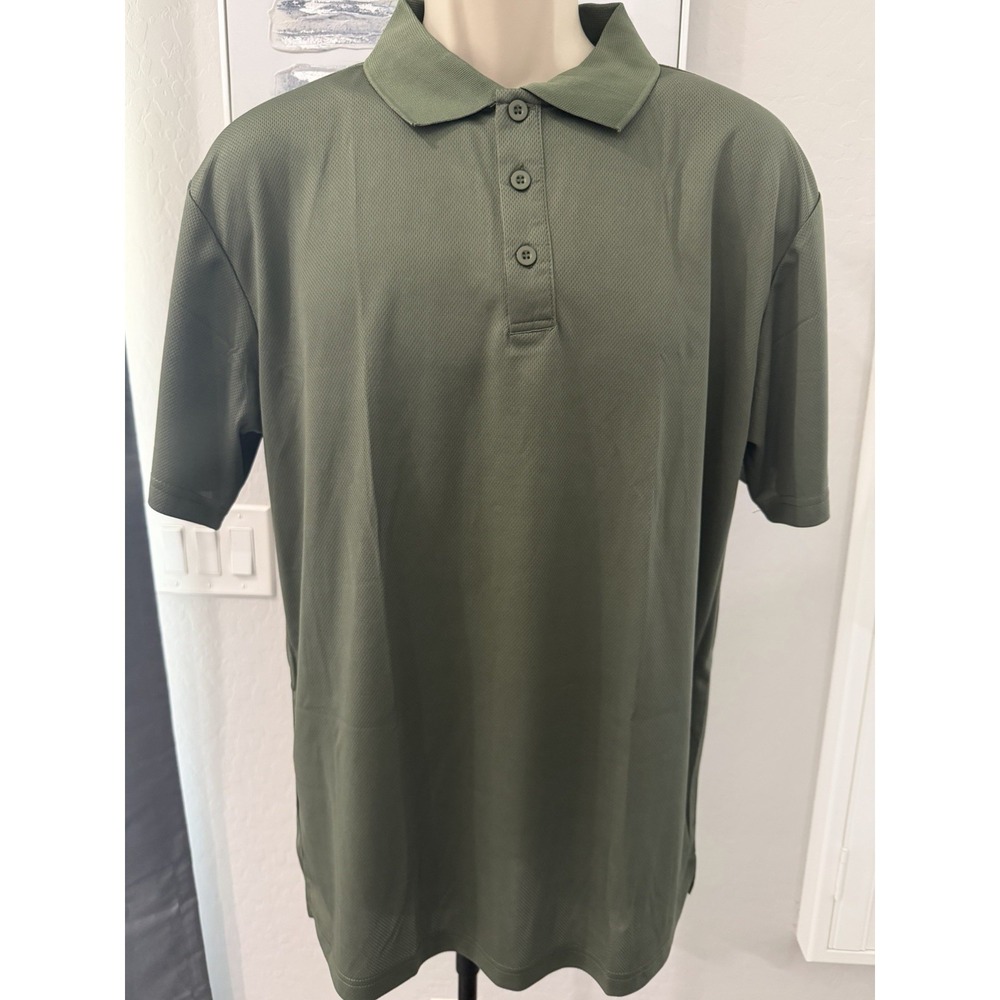 Men's Sports Wear Polo Shirt Medium Lightweight Athleisure Sporty Golf Mesh Polo